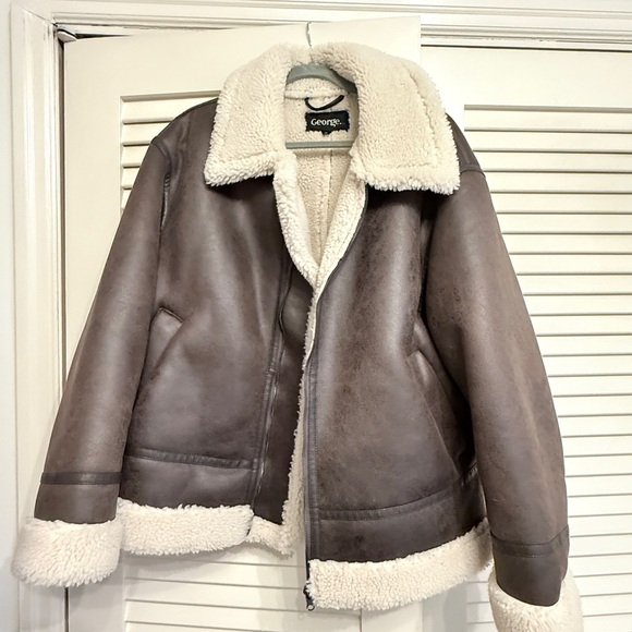 George Jackets & Blazers - George Women's Tan Teddy Jacket with Cream Lining